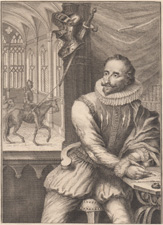 Retrato de Cervantes de Saavedra por el mismo